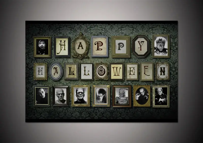 

Unframe Print Happy Halloween picture poster living room decor home decor wall art print Halloween Painting canvas art /PT0064