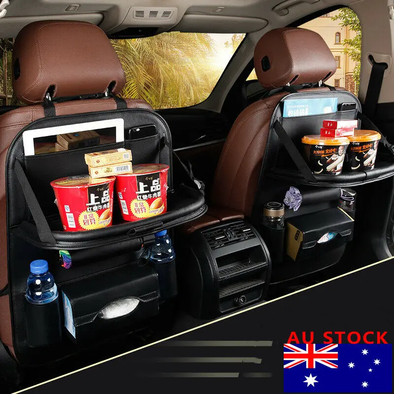 

Car Seat Back Organisers - Large Multi Pocket Storage Bag for iPad, Snacks, Cans - Multipurpose Baby Stroller Organizer Auto