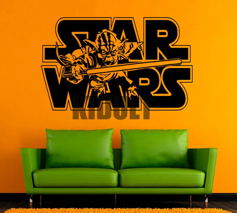 Yoda Star Wars wall decals stickers Creative home interior bedroom den