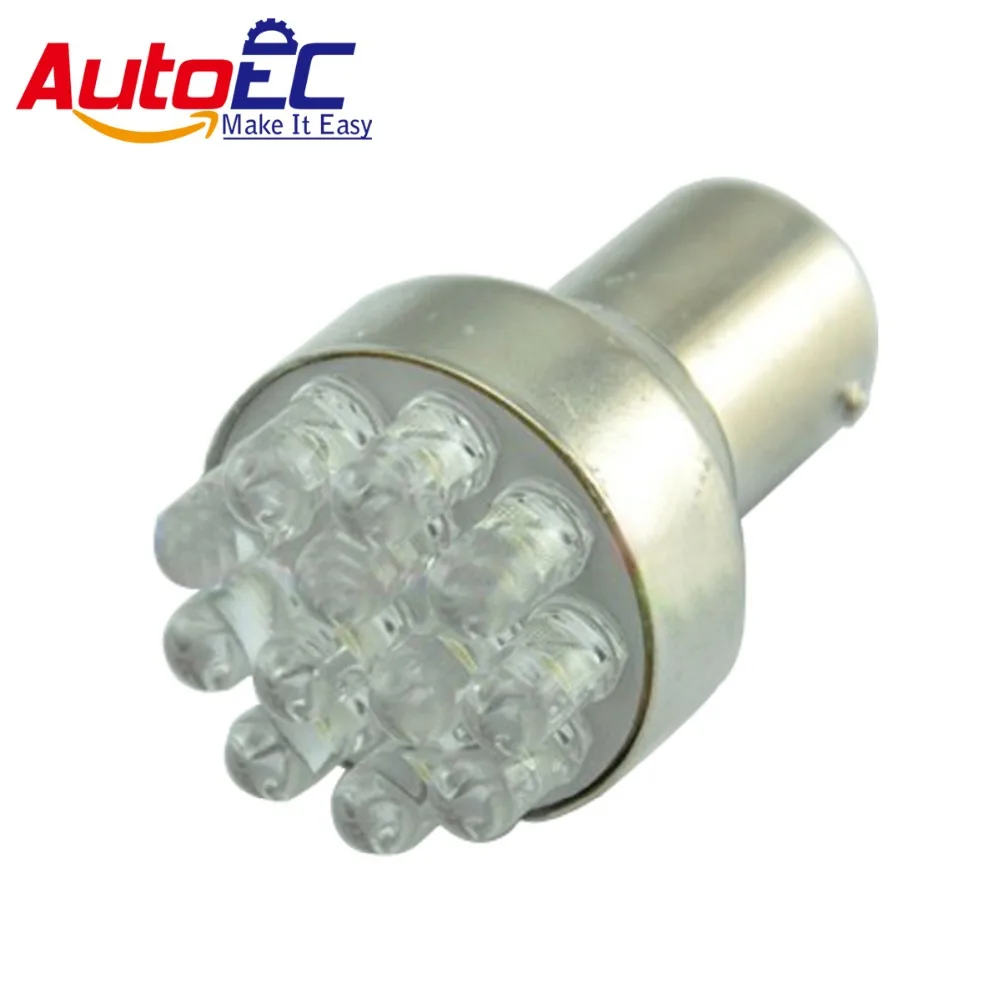 

AutoEC 10x 1156 1157 LED Bulb 12 SMD LED Brake light Forward Firing Cluster BA15S Retrofit Car instrument turn signal Tail #LF51