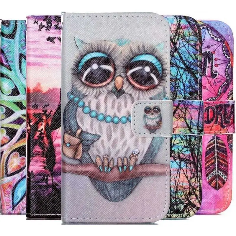 

Case For LG K7 K8 Stylus 2 Stylus2 LS775 PU Leather Phone Case Pattern Flower Butterfly Owl Painted Cover Flip Wallet Bag P03G