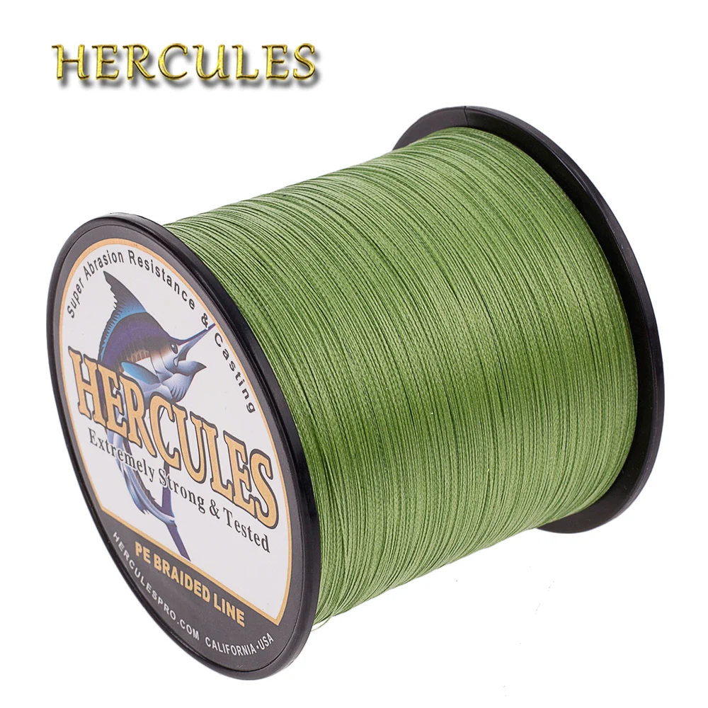 

Hercules Fishing Line 100M 300M 500M 1000M 1500M 2000M Carp Fishing Cord 4 Strands Army Green PE Braided Wire 6-100LB Pesca