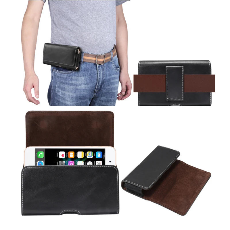 Premium Universal Leather Belt Holster Waist Bag