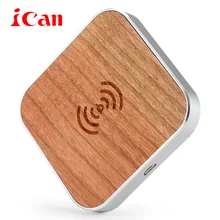 Ican Bamboo Wood Portable Qi Wireless Charger Fast Charging Pad For Samsung s7 s6 Edge Nexus 6X 5P HTC E9 LG For iPhone 8 / X