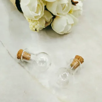 

300pcs cute ball shape glass vial bottle container storage jars message vials wedding home decor jewelry pendant cheap wholesale