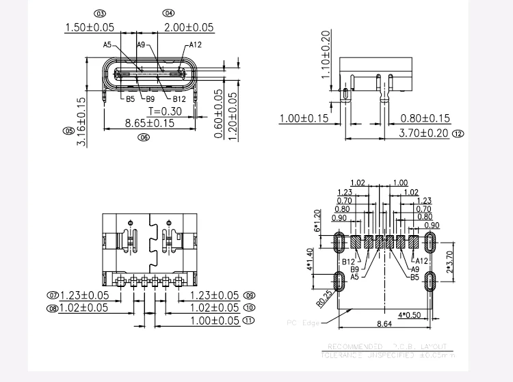 10 шт. Micro USB JACK 6pin type-C гнездовой разъем USB3.1 для мобильного телефона Mini USB Jack Разъем для зарядки