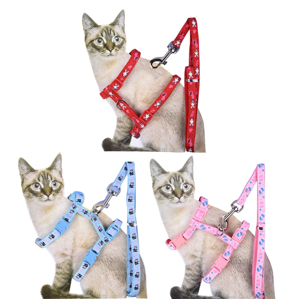 Adjustable Figure H Cat Harness Pet Harnesses Cat Leash Cat Traction