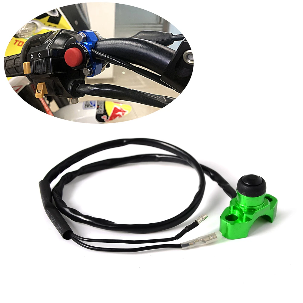 

CNC Engine Kill Stop Start Switch Button for Kawasaki KX65 85 KX125 250 KX250F KX450F KLX125 KLX250 D-TRACKER KLX450R