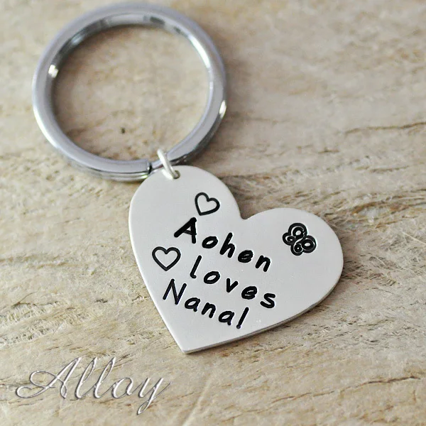 

Alloy keychain,Custom fashion heart keychain,engraved name tag best gift