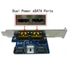 Computadora de escritorio puerto Dual SATA a Power eSATA eSATAp 9Pin a convertidor USB 2,0 expansión trasera del soporte de la tarjeta ► Foto 2/2