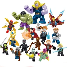 Legoing Blocks Super Heros Infinity War Thanos Iron Man Spiderman Hulk Avengers Building Blocks Figure Toys For Children single avengers infinity war thor antman winter soldier bruce banner scarlet witch figure building blocks toys for children