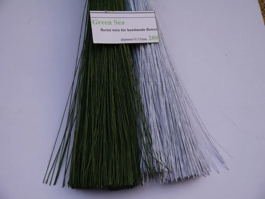 

28gauge wholesale florist wire 2 color white and green 1kg