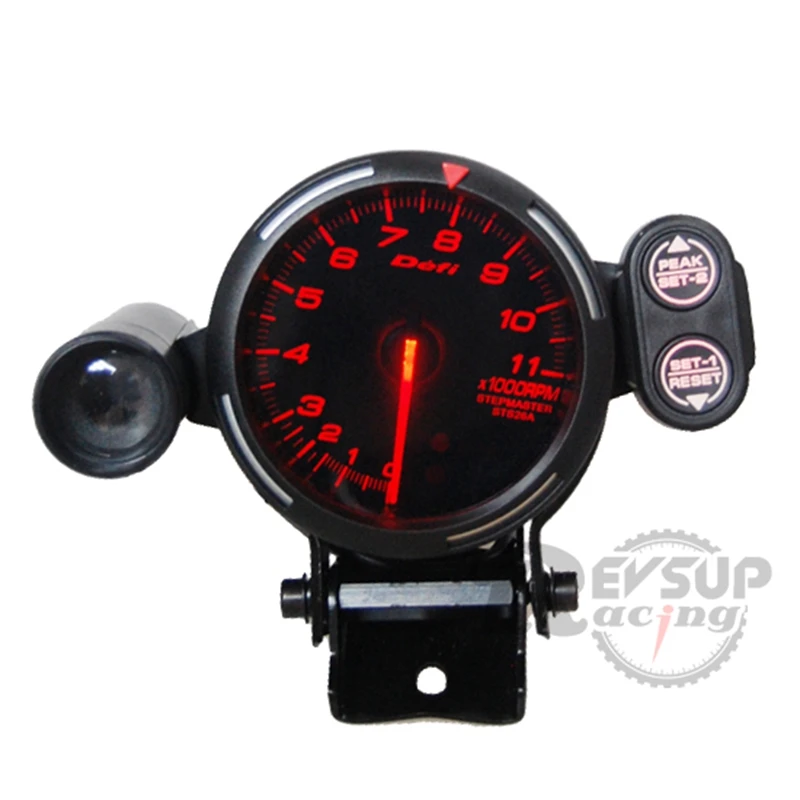 11000RPM 80mm Red Light Racing Tachometer With Shift Light on