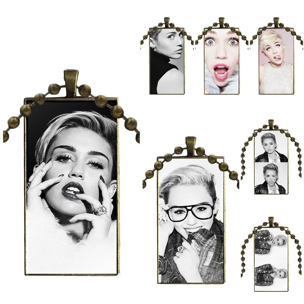 

Bad Bitch Miley Cyrus For Women Fashion Jewelry Glass Pendant Galaxy Pendant Necklace Women Bronze Plated Necklaces Jewelry