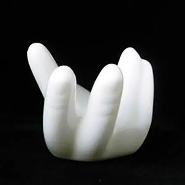 Blanco Ocarina colector perfecto de cerámica Base de soporte de mano para los amantes de la música Woodwind instrumentos musicales piezas accesorios