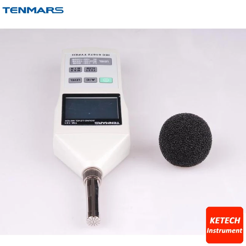 TENMARS TM101 портативный измеритель шума уровня звука 30~ 130 дБ 2000 показания