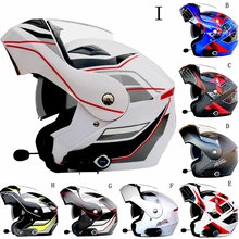 Анти-туман FM двойной козырек полный лицо гарнитура динамик Bluetooth мотоциклетный шлем