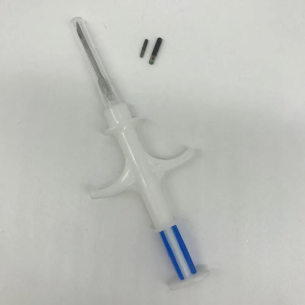 

5pcs FDX-B 1.4*8mm Rfid Veterinary Transponder Syringe for animals chip:Pig Cow Cattle Horse Dog Fish etc.