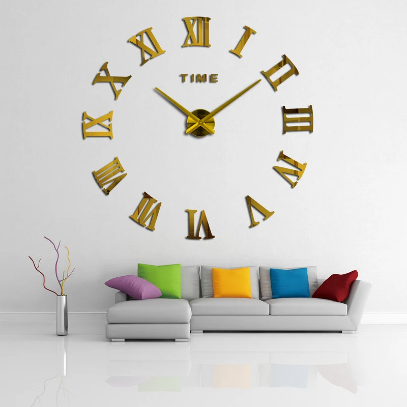 2018 Hot Real Arrival Digital Mirror Big Wall Clock Modern Living Room Quartz Metal Clocks Free Shipping Home Decoration Watch In From 2018 Hot Real Arrival Digital Mirror Big Wall Clock Modern Living Room Quartz Metal Clocks Free Shipping Home Decoration Watch In From