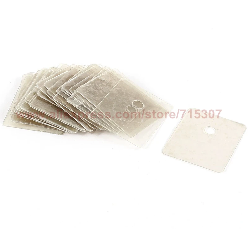 

PHISCALE 100pcs TO-3P mica insulation sheet 25*20mm thermal pad for TO-247 transistor rectifier thyristor IGBT voltage regulator