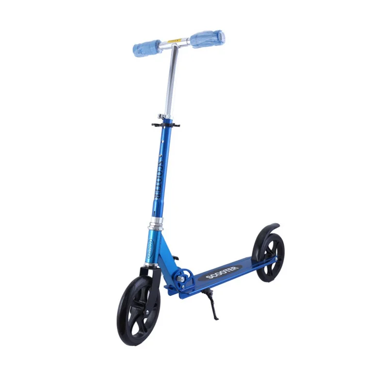 2 Wheel Scooters Adult Kick Scooter Foldable Portable PU 2wheels Hand brake