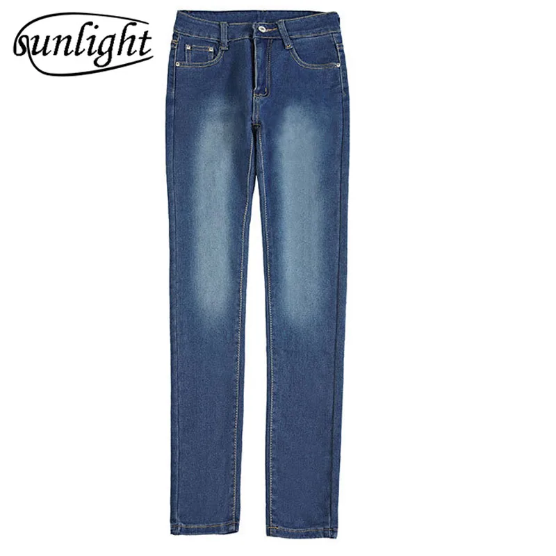 sunlight 2018 New High Waisted Skinny Jeans Pants Europe Apparel Cotton