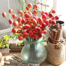 Поддельные Искусственный вырос плоды персика ягоды букет Цветочные ягодный сад вечерние оформление витрин искусственное домашнее