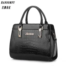 100% Genuine leather Women handbags 2017 New Crocodile Fashion Shoulder Bags European style atmosphere woman Messenger bag