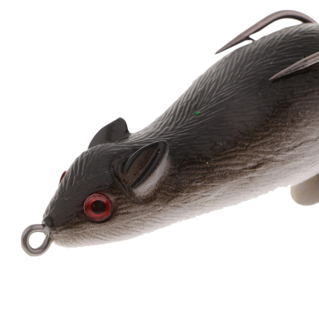 Weedless Topwater Mouse Floating Soft Rubber Bass Snakehead Fishing Lure app&acirc;t de p&ecirc;che Se&ntilde;uelo de la pesca