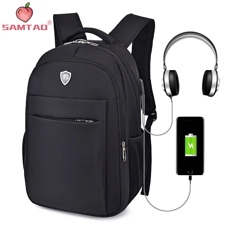 

Multi-function 15.6 inch Computer Laptop Bag Men's Backpack Student Bag Cloth Waterproof Backpack Casual School Bag By SAMTAO