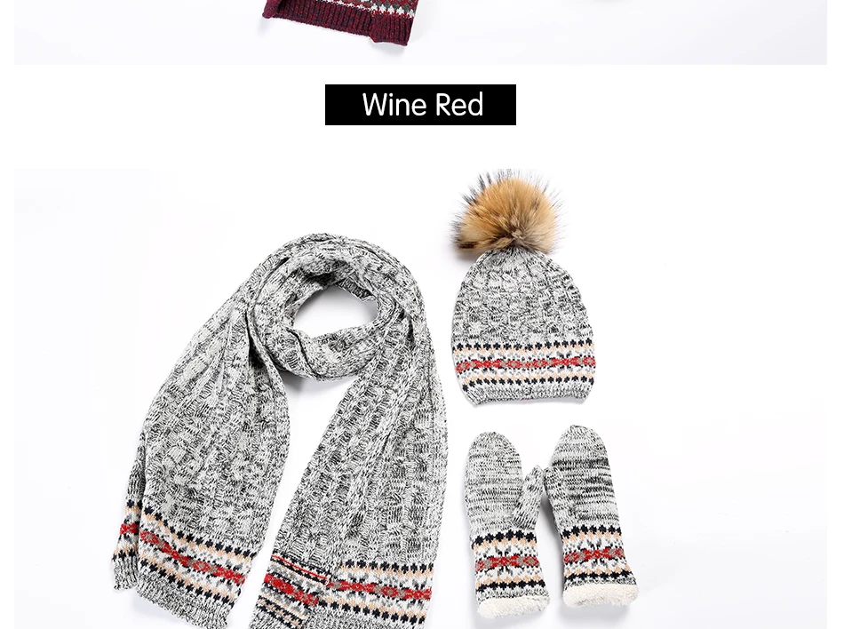 Scarf Hat Glove Sets TZ006 PC (6)