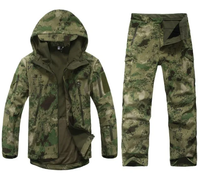 Winter Jacket Men Casual Army Camouflage Coat Military Men Tactical Jacket and Coats Set Waterproof Windproof Clothes