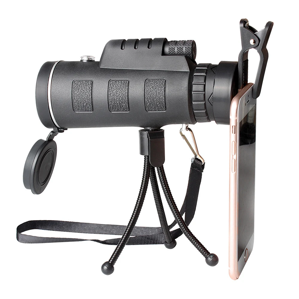 HD مناظير 40X60 تلسكوب عالية الجودة العسكرية للرؤية الليلية binoculo عالية الطاقة telescopio للصيد البصريات أسود