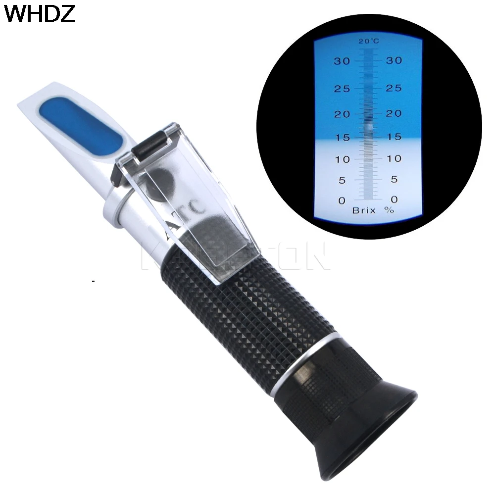 

0-32% Refractometer Tester for Alcohol Brix Wort Beer Wine Fruit Grape Sugar ATC Hand held Tools Set Saccharimeter