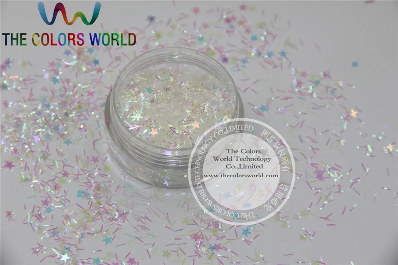 

BS33-110 Mix Iridescent Colors and Shapes Glitter for nail art and DIY decoration 1Pack =50g