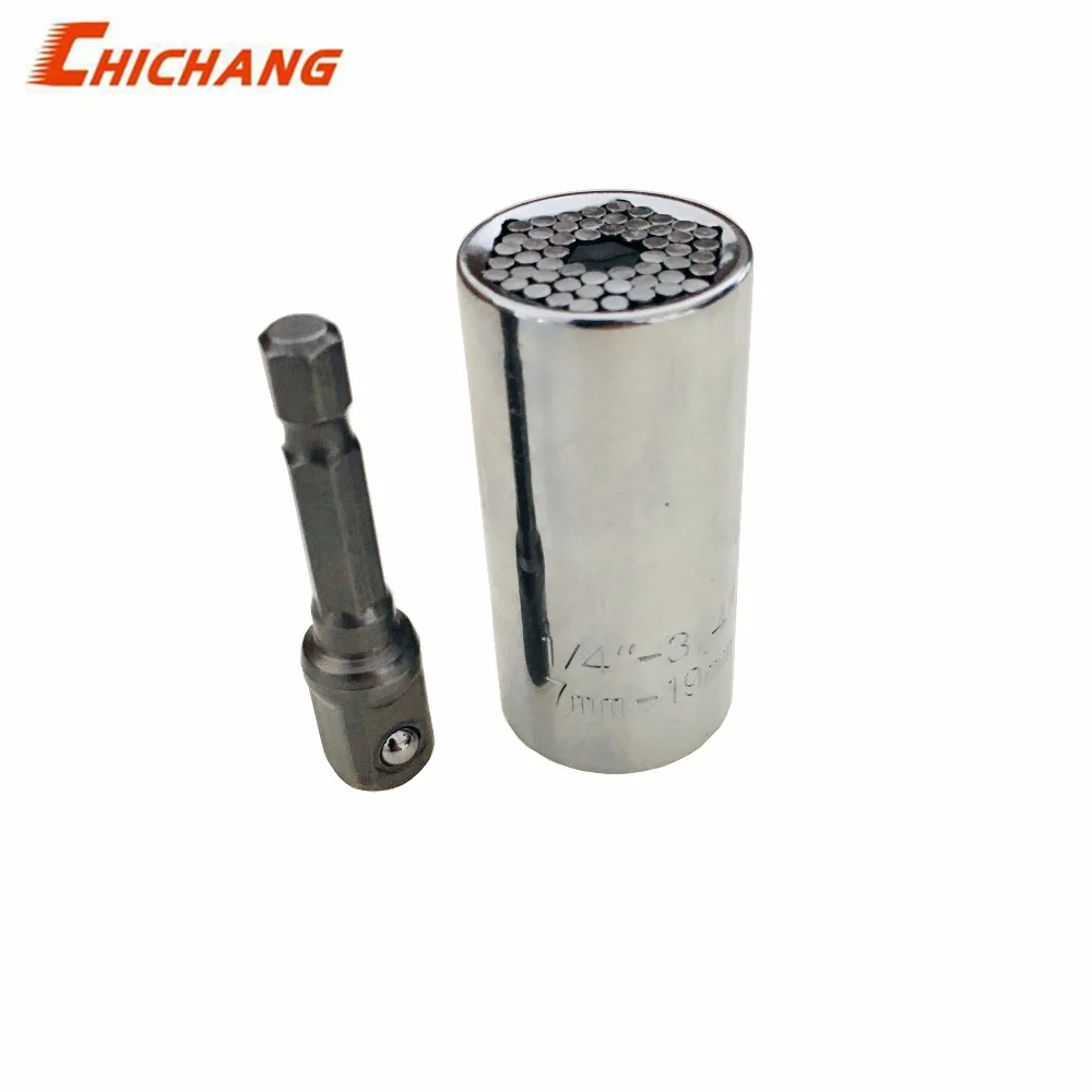 Universal Torque Wrench Head Set Socket Sleeve 7 19mm Power Drill