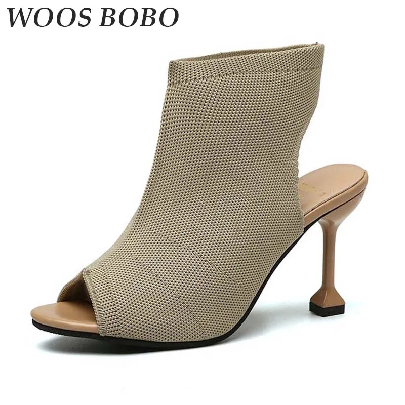 

Summer Open Toe Fashion Womens Pumps Slingback Concise Female Summer Boots Thin high heels Shoes Woman Brand 2019 Casual Pumps