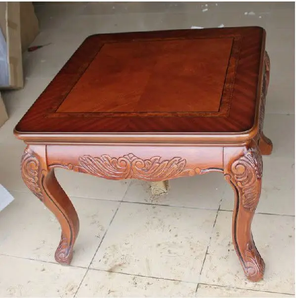 Coffee table, classical fashion, European style, solid wood coffee