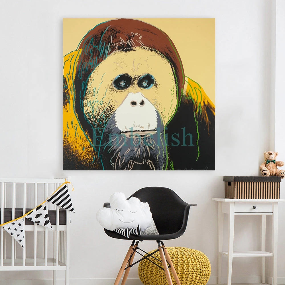 

Embelish 1 Pieces Drop Shipping Home Decor HD Print Canvas Oil Paintings For Living Room Animail By Andy Warhol Pictures Framed