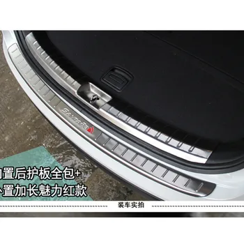 

Car styling Stainless Steel Inner Rear Bumper Protector Sill Trunk Tread Plate Trim FOR Hyundai Santa Fe IX45 2013-2016