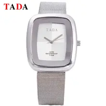 3ATM Waterproof Top Luxury TADA Watch Girls grid steel band Metal Mesh Steel Relogio Feminino Clock