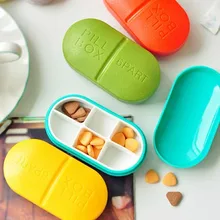 Pill распределитель случае скраб таблетки стиль 6 KIT портативный Коробка для хранения 4 100 шт