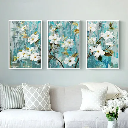 

Nordic 5D New Diamond Painting Triptych Painting Apple Flowers Full Drill Modern Living Room Minimalist Diy Diamond Embroidery