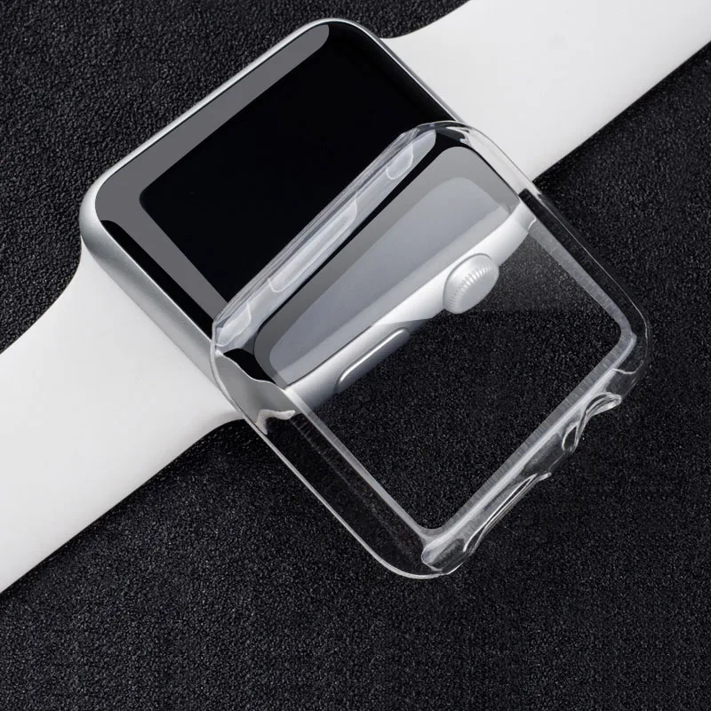 Защитный чехол-рамка для часов Apple Watch 42 мм 38 мм iwatch series 3 2 1 с цветным покрытием - Цвет ремешка: Transparent white
