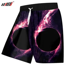 UJWI прямые поставки, мужские пляжные шорты с 3D принтом Галактики, космоса, планеты, повседневные шорты, Hombre, хип-хоп спортивная одежда, брюки с эластичным поясом