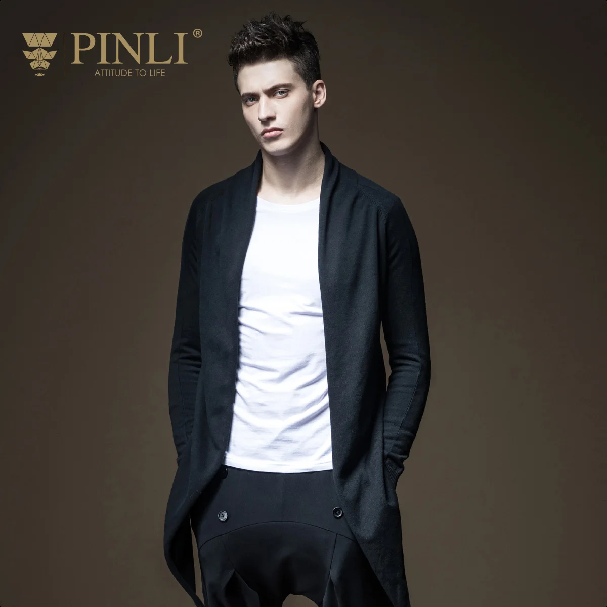 

2019 Regular Long Mens Men Sweater Pinli Products Made In The Men's Cultivate Morality Long Knit Cardigan Male B173210074 Coat