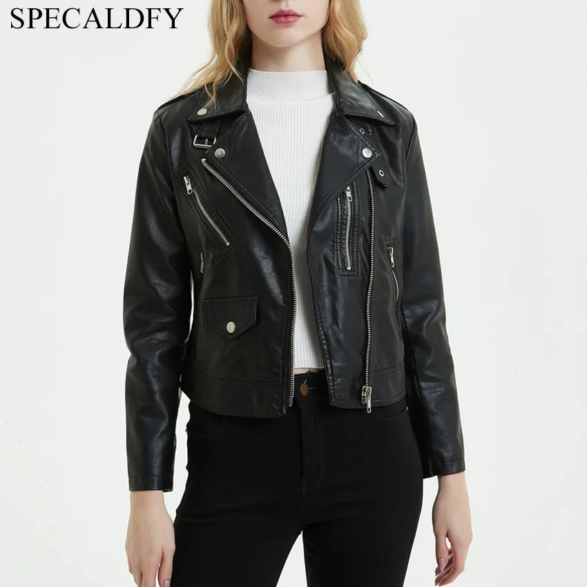 2019 New Fashion Women Autumn Winter Motorcycle Faux