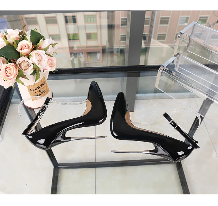BBZAI/Большие размеры: 43, 44; zapatos mujer; женские свадебные туфли с острым носком на высоком тонком металлическом каблуке-шпильке; женские туфли-лодочки с пряжкой для ночного клуба