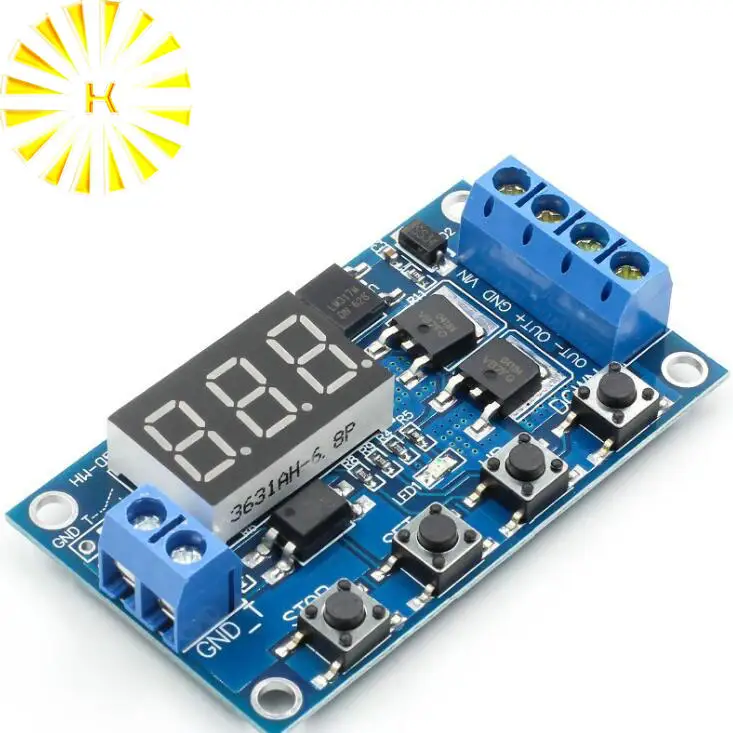 

Trigger Cycle Timer Delay Switch 12 24V Circuit Board Dual MOS Tube Control Module Connector