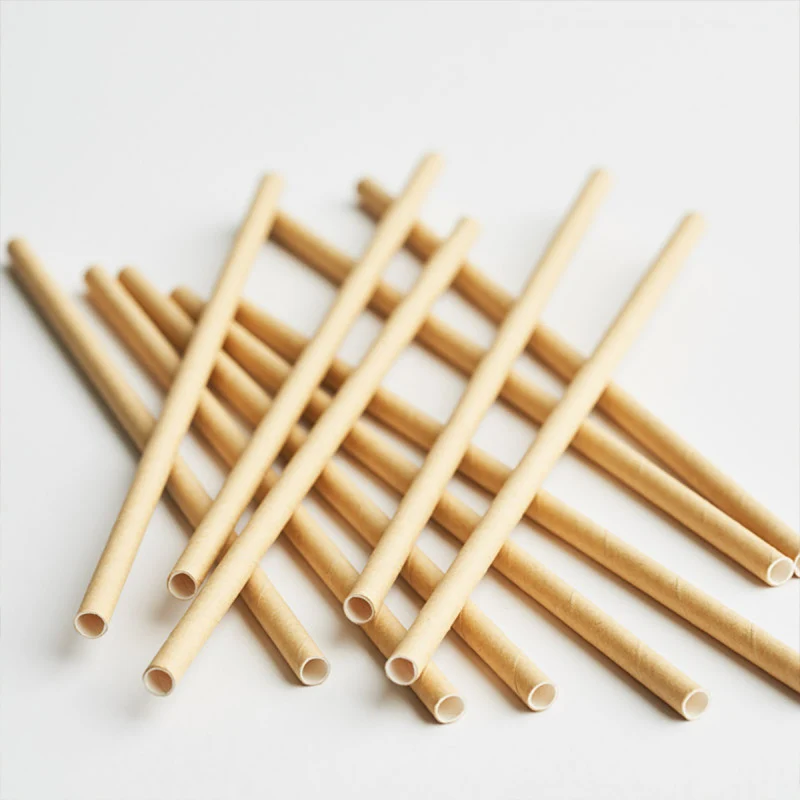 

20pcs Kraft Paper Straws Disposable Eco-friendly Tableware Party Supplies